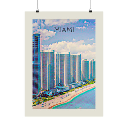 Miami Florida City Painting Poster