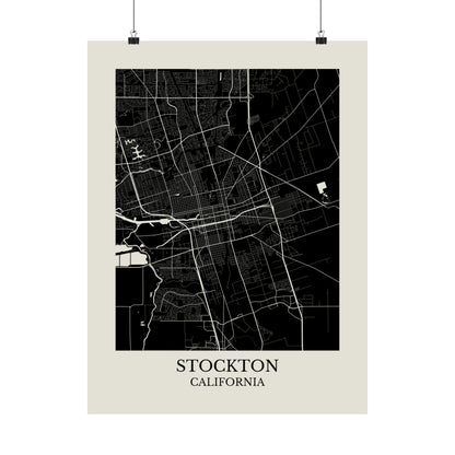 Stockton California Map Print