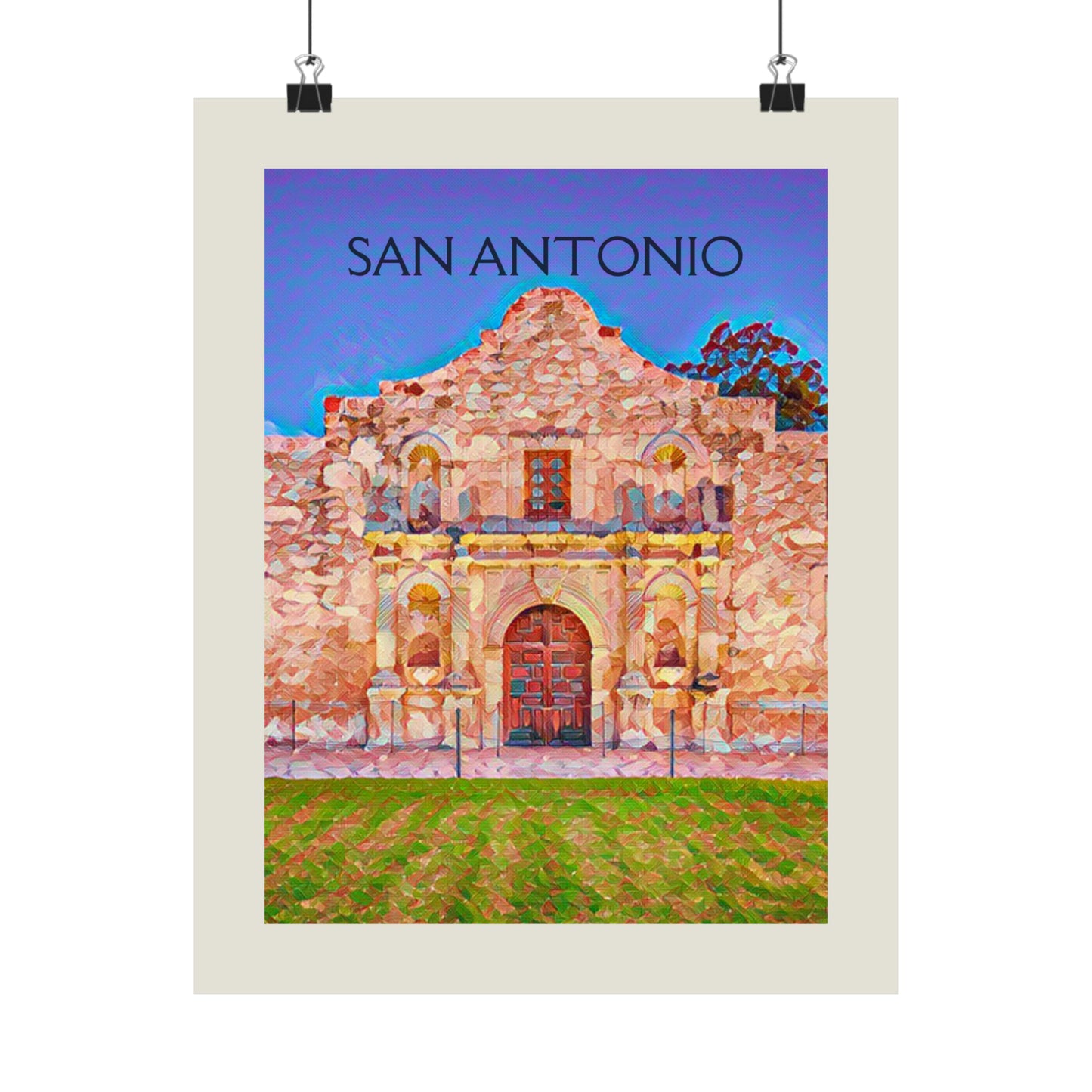 San Antonio Texas City Painting Poster