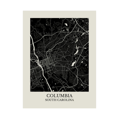 Columbia South Carolina Map Print