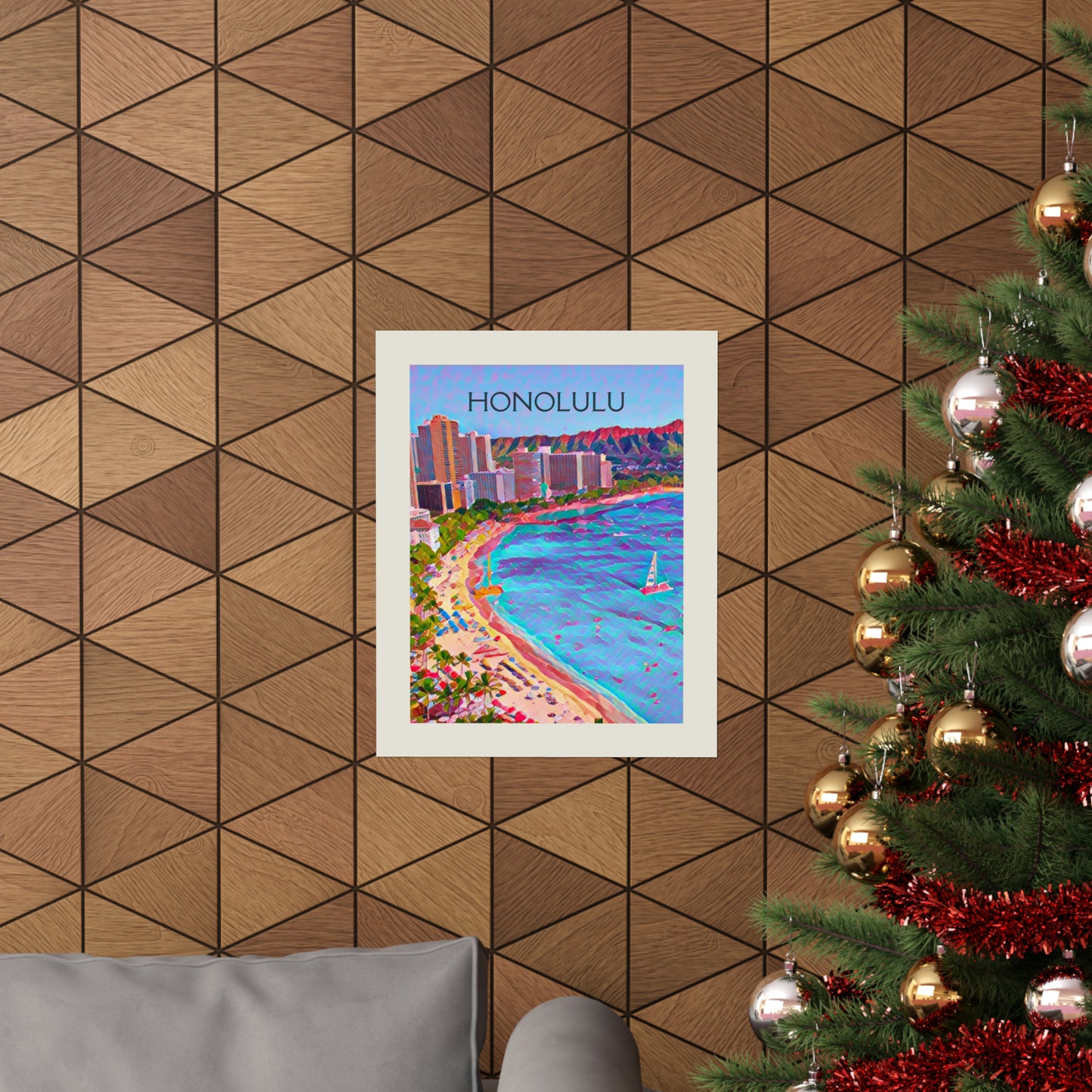 Honolulu Hawaii City Painting Poster