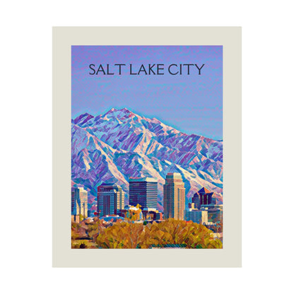 Salt Lake City Utah City Painting Poster