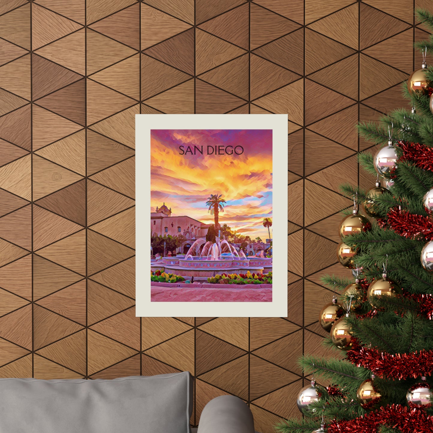 San Diego California City Painting Poster