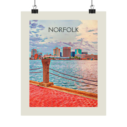 Norfolk Virginia City Painting Poster