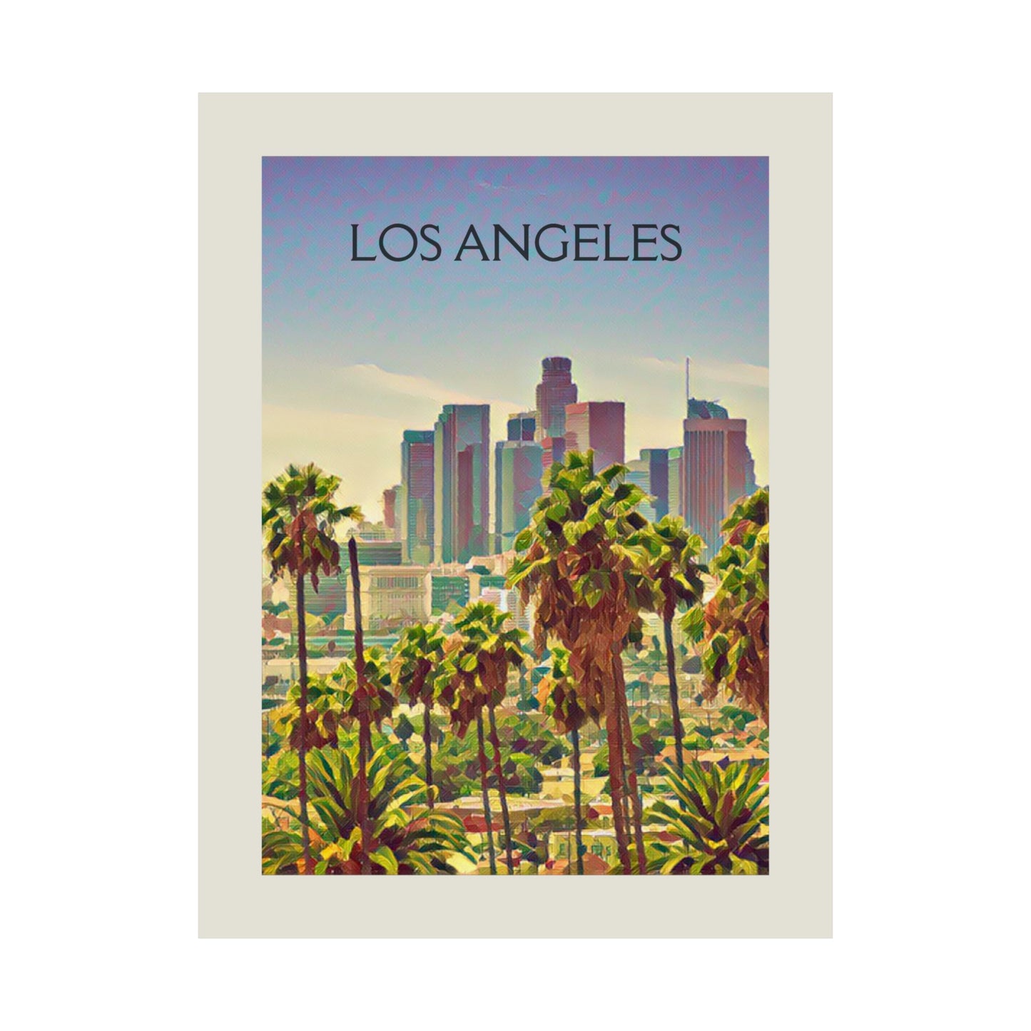 Los Angeles California City Painting Poster