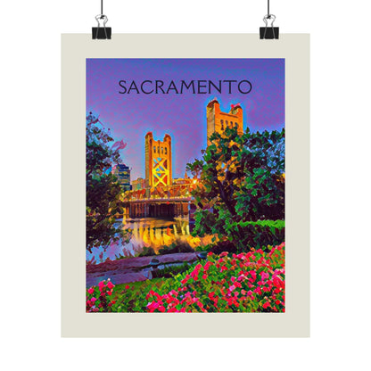 Sacramento California City Painting Poster