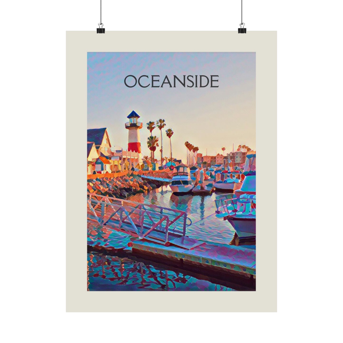 Oceanside California City Painting Poster