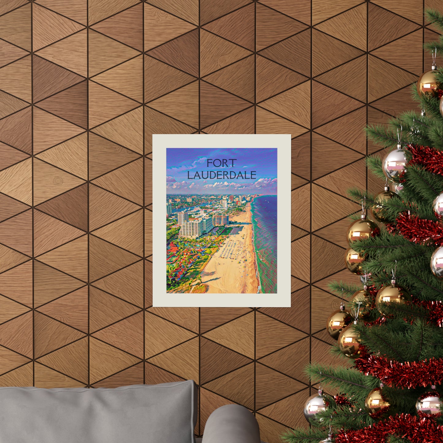 Fort Lauderdale Florida City Painting Poster