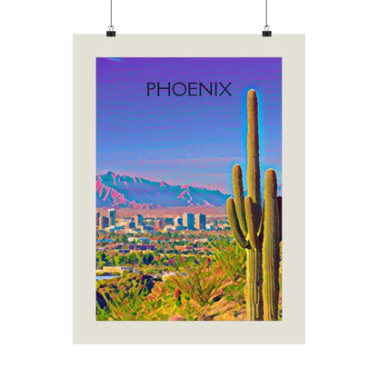 Phoenix Arizona City Painting Poster