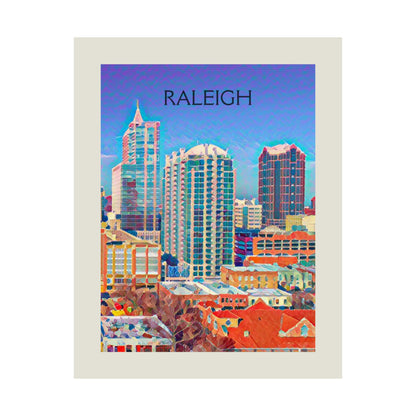 Raleigh North Carolina City Painting Poster