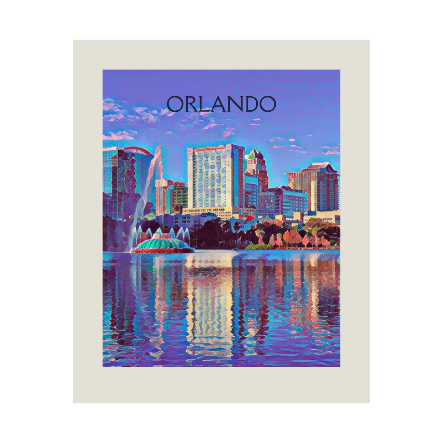 Orlando Florida City Painting Poster