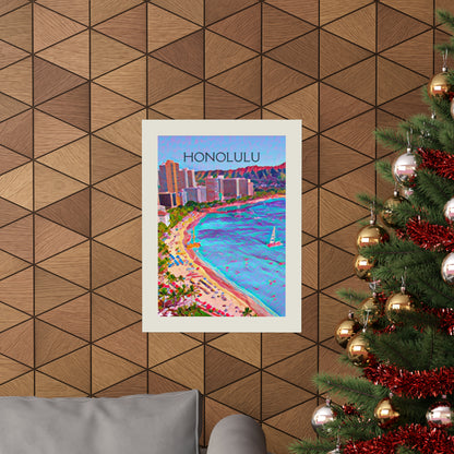 Honolulu Hawaii City Painting Poster