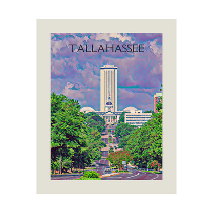 Tallahassee Florida City Painting Poster