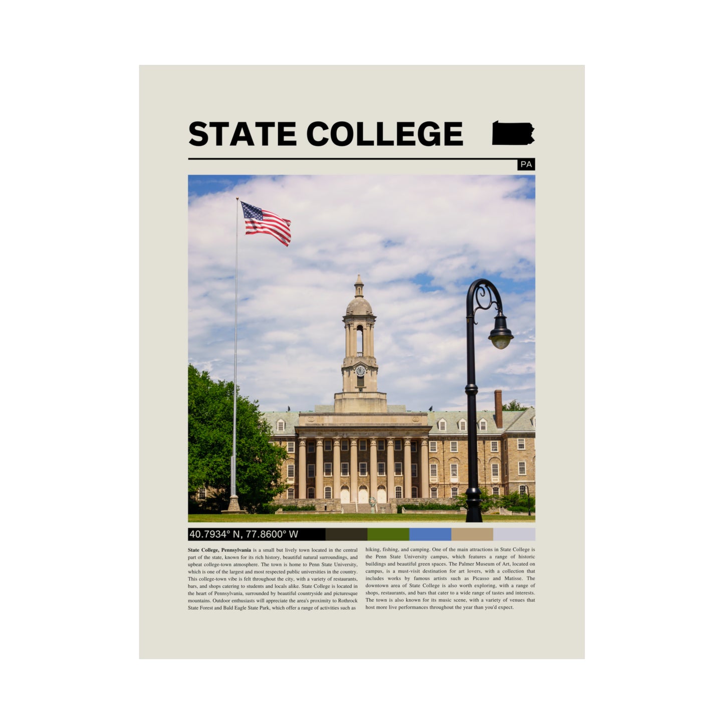 State College Pennsylvania Poster