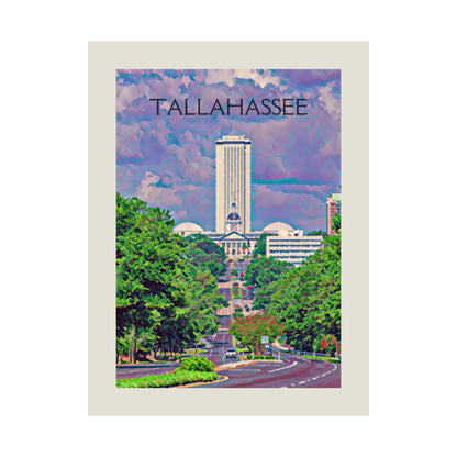 Tallahassee Florida City Painting Poster