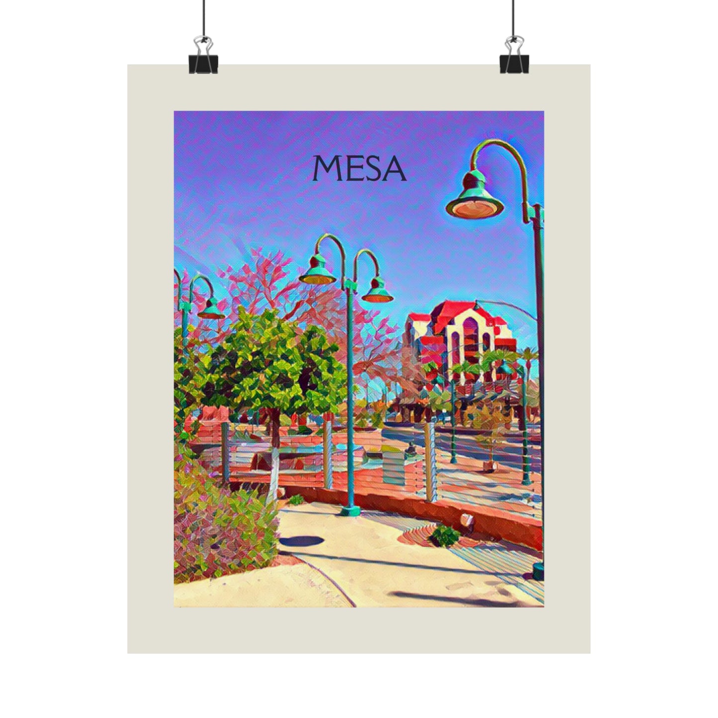 Mesa Arizona City Painting Poster