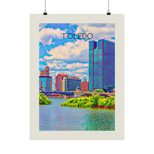 Toledo Ohio City Painting Poster