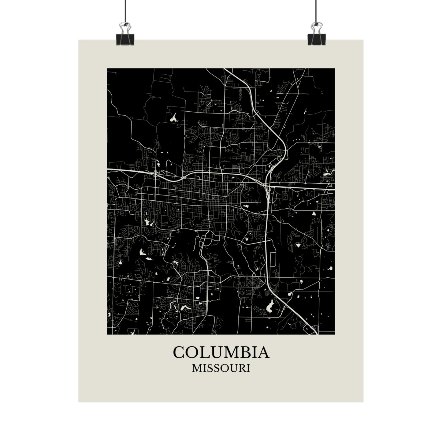 Columbia Missouri Map Print