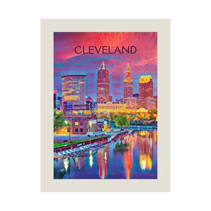 Cleveland Ohio City Painting Poster