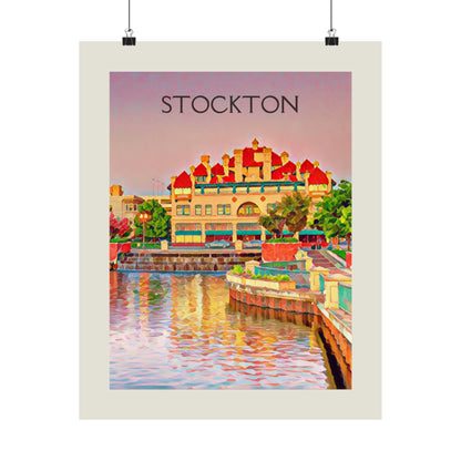 Stockton California City Painting Poster