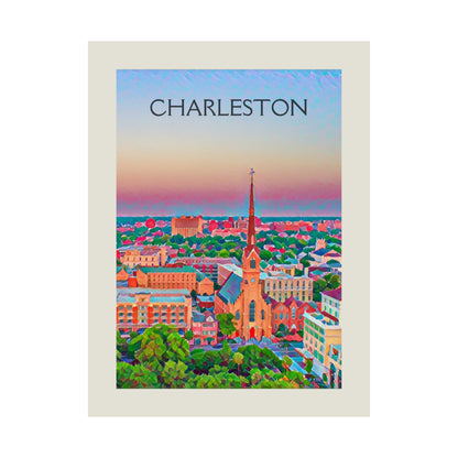 Charleston South Carolina City Painting Poster