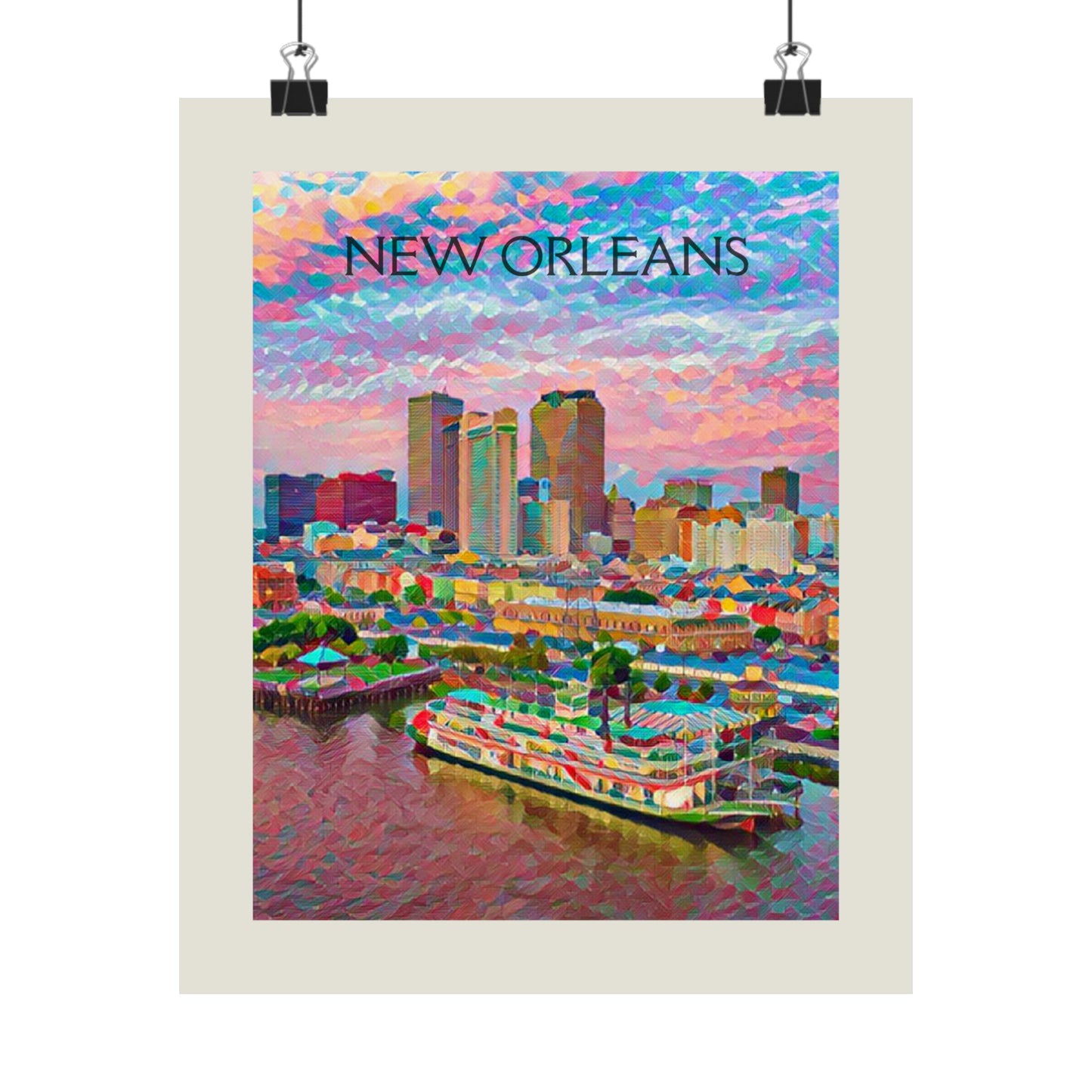 New Orleans Louisiana City Painting Poster