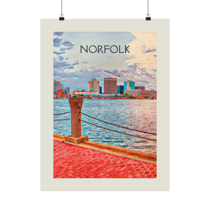 Norfolk Virginia City Painting Poster