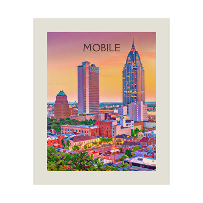 Mobile Alabama City Painting Poster