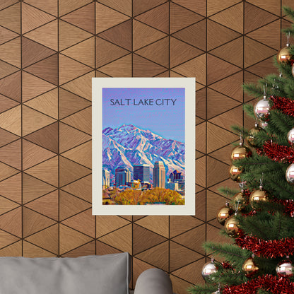 Salt Lake City Utah City Painting Poster