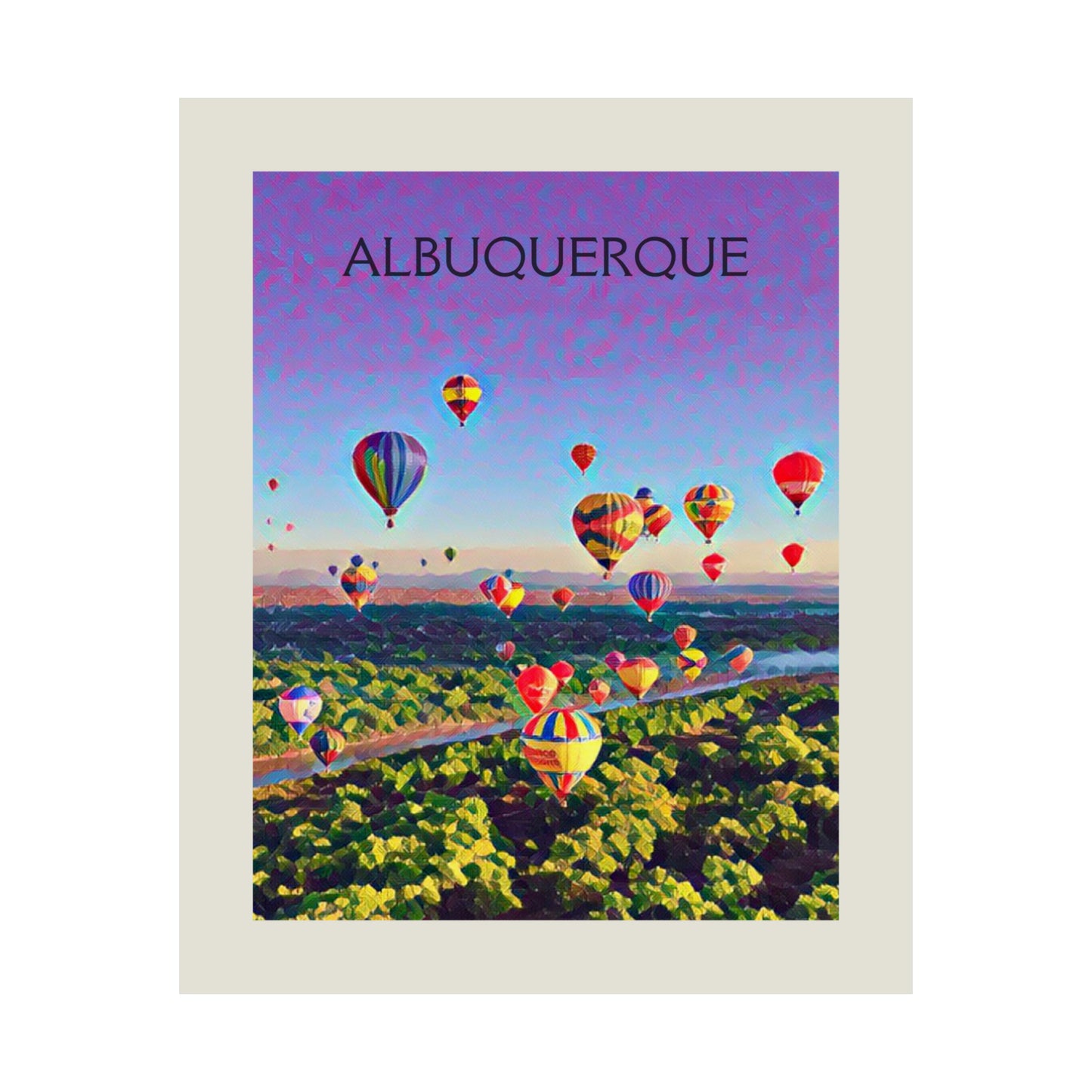 Albuquerque New Mexico City Painting Poster