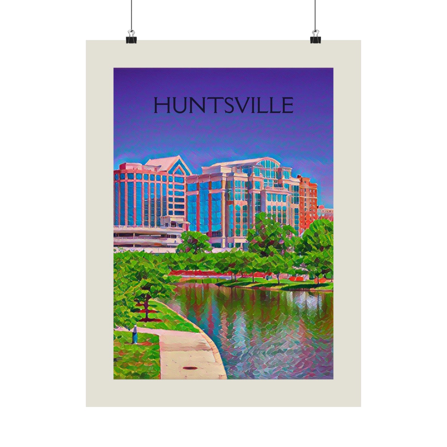 Huntsville Alabama City Painting Poster