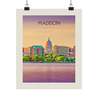 Madison Wisconsin City Painting Poster