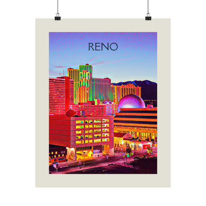 Reno Nevada City Painting Poster