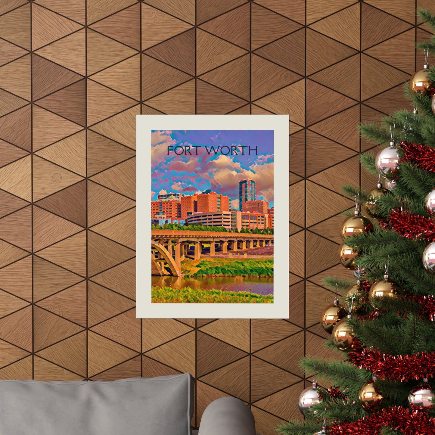 Fort Worth Texas City Painting Poster