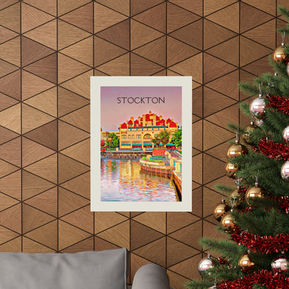 Stockton California City Painting Poster