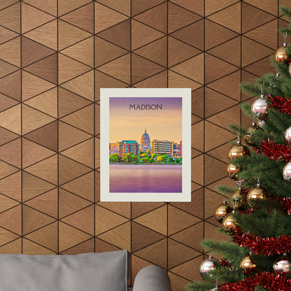 Madison Wisconsin City Painting Poster