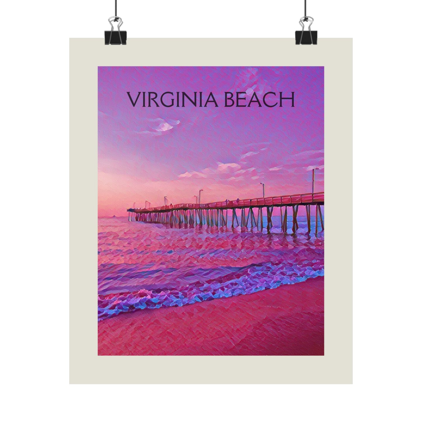 Virginia Beach VA City Painting Poster