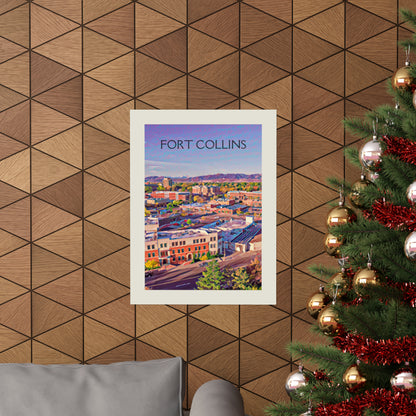 Fort Collins Colorado City Painting Poster