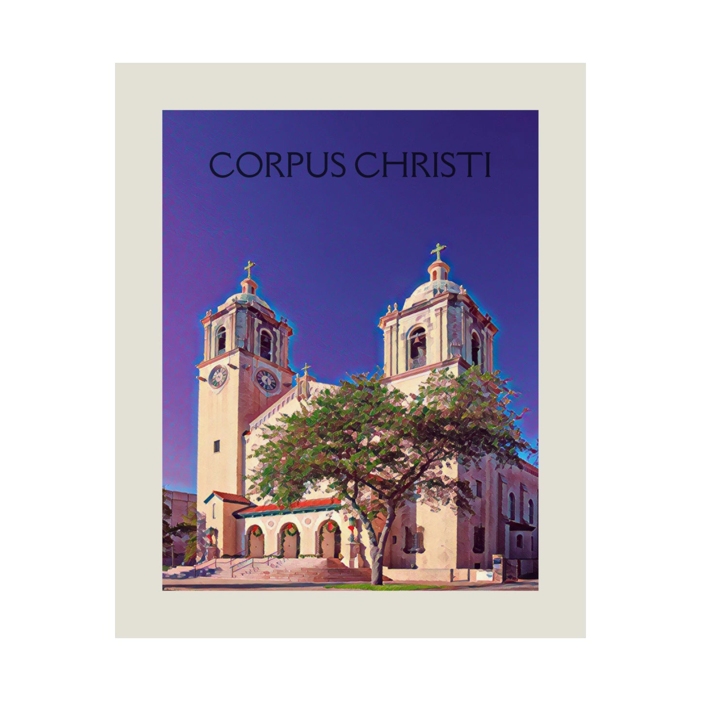 Corpus Christi Texas City Painting Poster