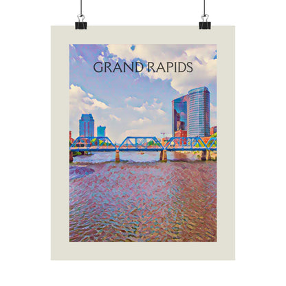 Grand Rapids Michigan City Painting Poster