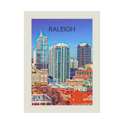 Raleigh North Carolina City Painting Poster