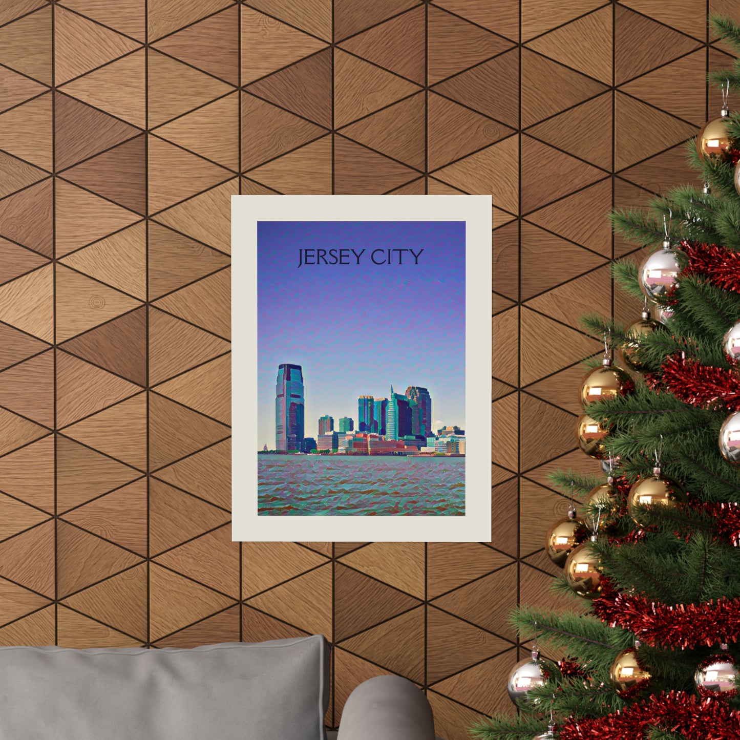 Jersey City NJ City Painting Poster