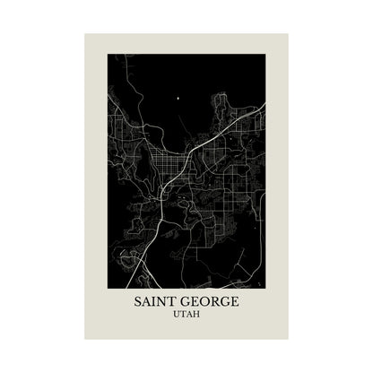 St George Utah Map Print