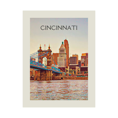 Cincinnati Ohio City Painting Poster