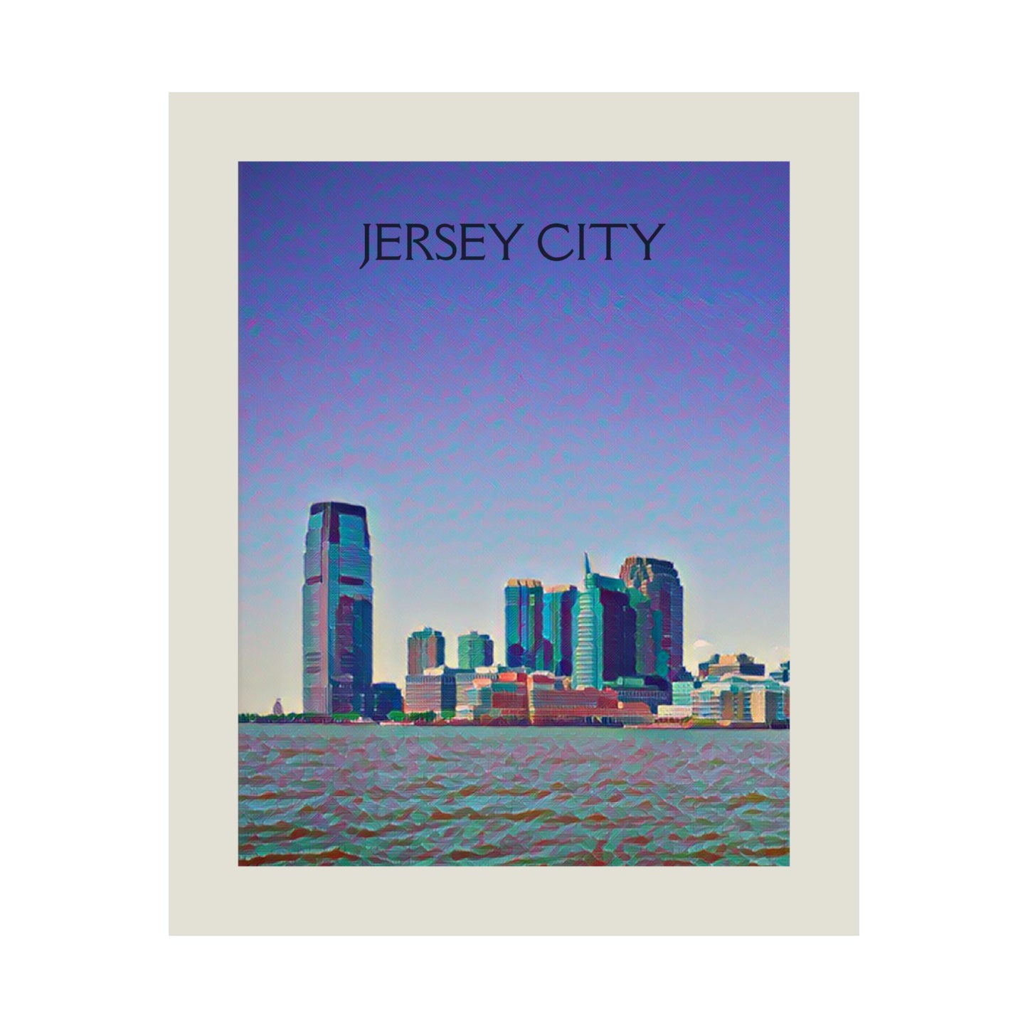 Jersey City NJ City Painting Poster