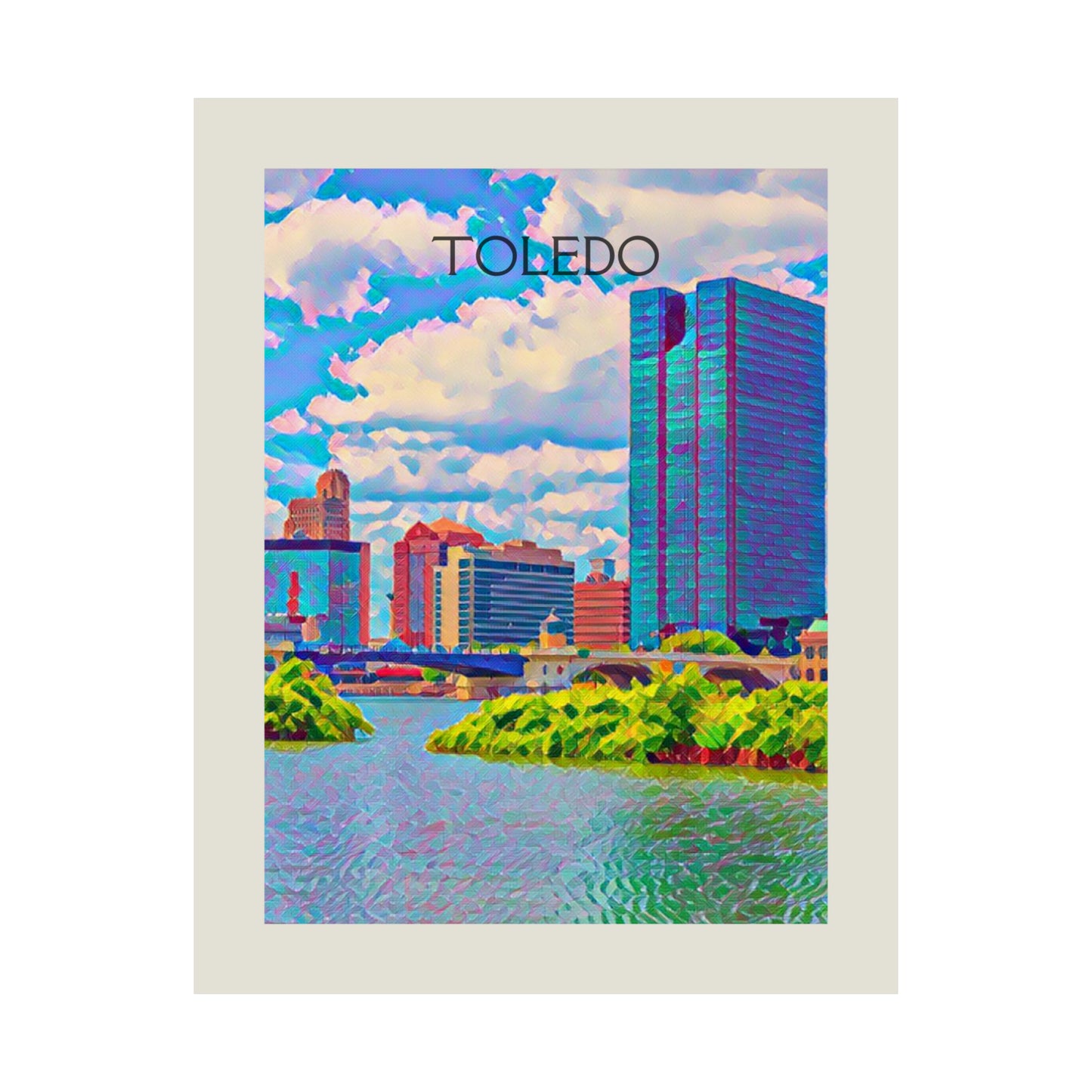 Toledo Ohio City Painting Poster