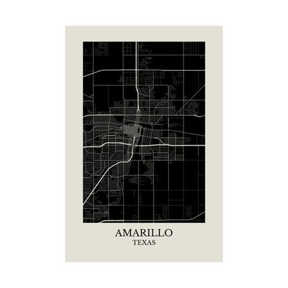 Amarillo Texas Map Print