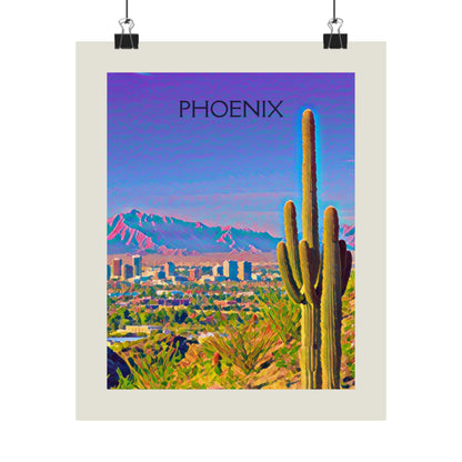 Phoenix Arizona City Painting Poster