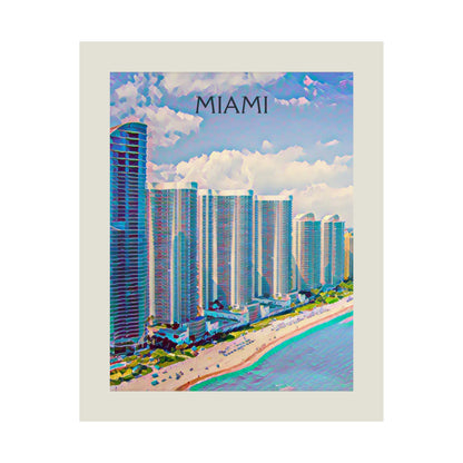 Miami Florida City Painting Poster