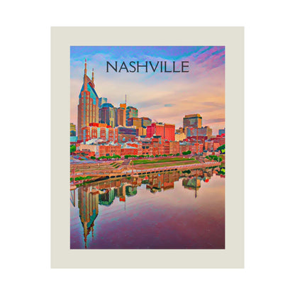 Nashville City Painting Poster